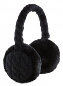 Aparatori urechi KitSound Cable Knit, cablu cu mufa de 3.5mm, Negru