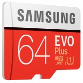 Card de memorie Samsung MicroSDXC EVO Plus (2020), 64GB, Class 10, UHS-1 + Adaptor