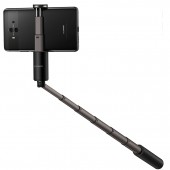 Huawei Selfie Stick extensibil Moonlight, cu LED incorporat, control actionare shutter pe bluetooth si suport de telefon, Black
