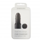 Incarcator auto rapid Samsung Fast Charging 15W, Dual USB 2.0, 2 A, Black